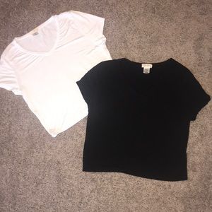 Olivia Rae V-Neck Shortsleeve Crop Top(s) NWOT